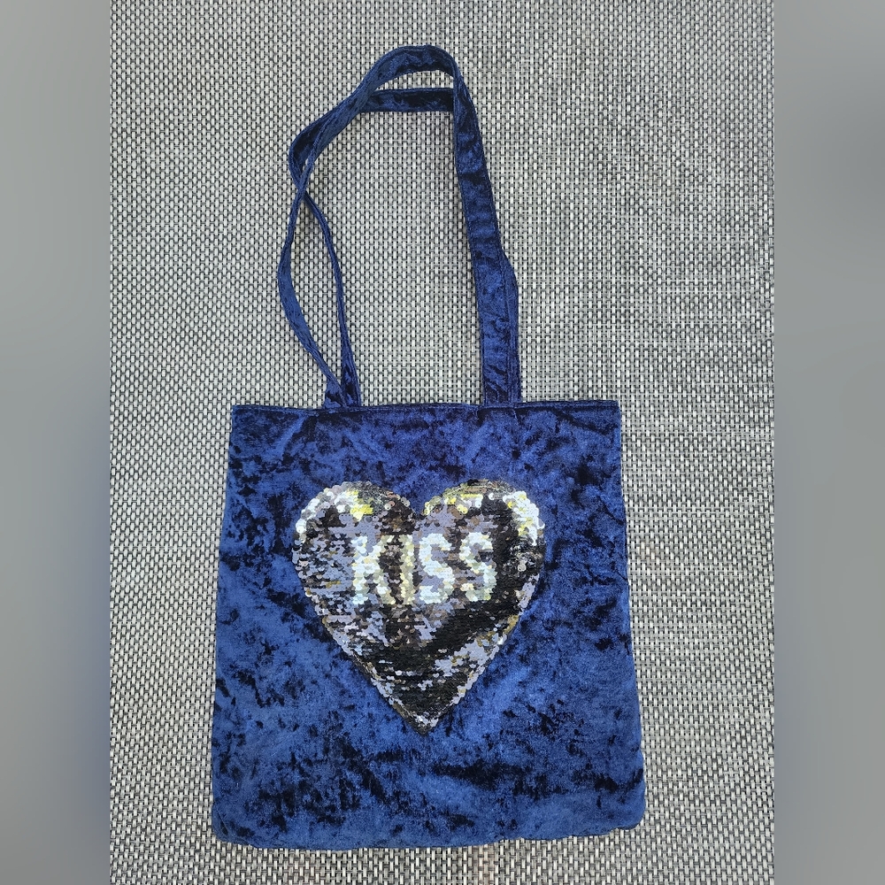 VELVET AND SEQUIN TOTE BAG